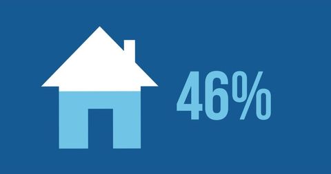House Icon with Animated Percentage Fill - Download Free Stock Images Pikwizard.com