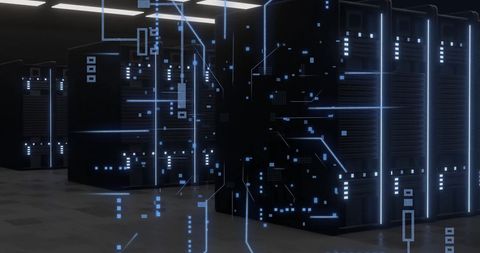 Digital Circuit Board and Data Processing in Server Room - Download Free Stock Images Pikwizard.com