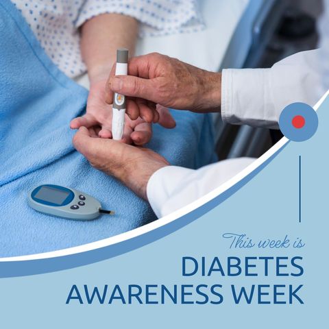 Diabetes Awareness Week Concept with Glucometer Test - Download Free Stock Templates Pikwizard.com