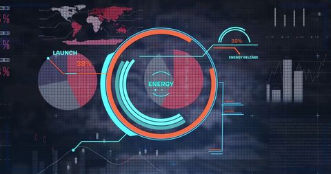 Digital Interface Displaying Energy Data and Analytics - Download Free Stock Images Pikwizard.com