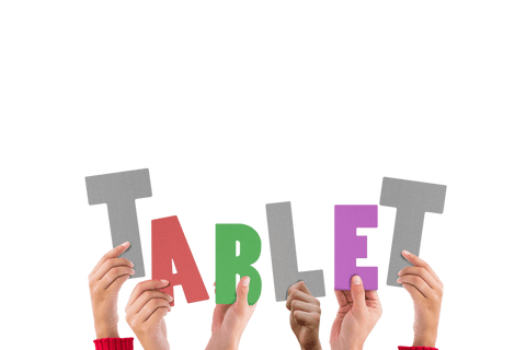 Multicolor Letters Spelling 'Tablet' on Transparent Background - Download Free Stock Videos Pikwizard.com