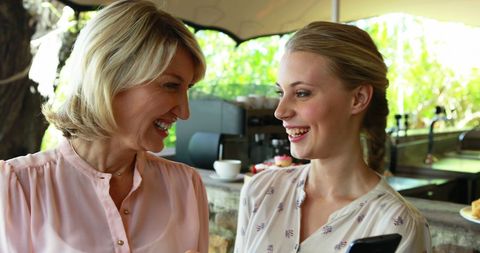 Mother and Daughter Enjoying Quality Time Smiling Together - Download Free Stock Images Pikwizard.com