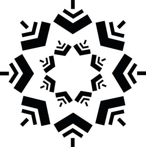 Geometric Abstract Symbol on Transparent Background