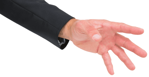Transparent Hand in Business Suit Reaching Out - Download Free Stock Videos Pikwizard.com