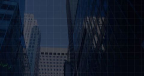Financial Grid Network Overlay on Urban Skyline - Download Free Stock Images Pikwizard.com