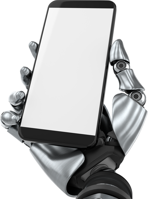 Digital Robotic Arm Holding Smartphone Transparent Background - Download Free Stock Videos Pikwizard.com