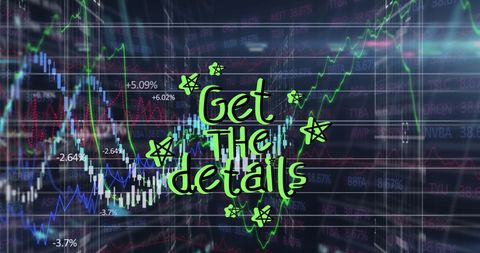 Finance Technology Graph with Get the Details Text Overlay - Download Free Stock Images Pikwizard.com
