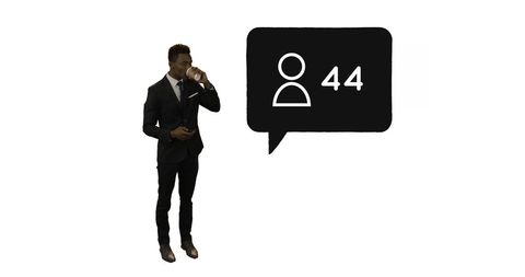 Businessman Monitoring Social Media Engagement