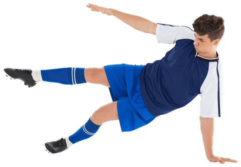 caucasian footballer executing skillful kick on transparent background - Download Free Stock Videos Pikwizard.com