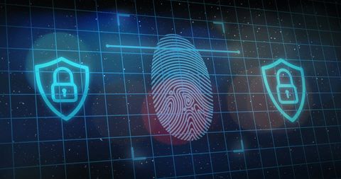 fingerprint scanning with digital security locks - Download Free Stock Images Pikwizard.com