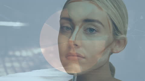 Digital Interface Overlay with Makeup Application and Graphs