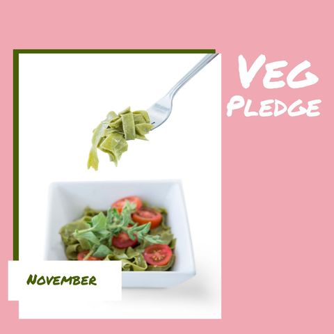 healthy vegetarian pasta for veg pledge concept - Download Free Stock Templates Pikwizard.com