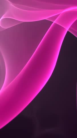 Looping pink ribbon wisps drifting into purple-black void vertical motion loop