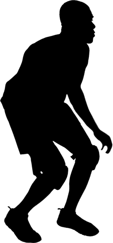 Transparent Silhouette of Male Handball Player in Action