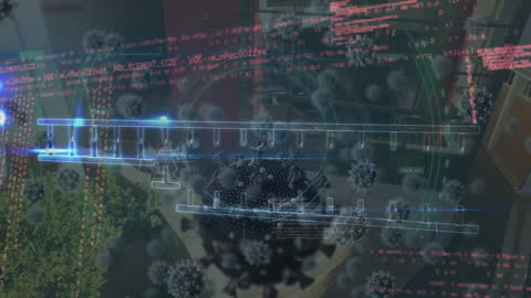 Digital Interface with Virus Representation and Data Processing