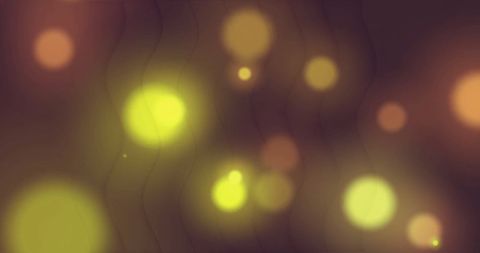 Glowing orbs on wave patterned background with warm tones