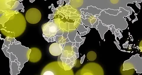 Global Hotspots Visualization on World Map Animation