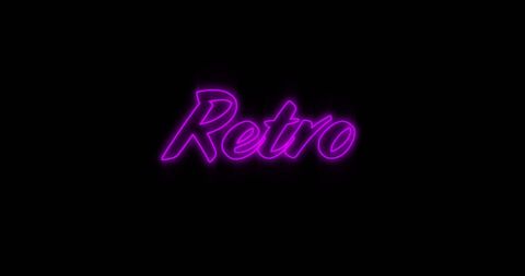 Vibrant Neon Retro Typography on Black Background - Download Free Stock Images Pikwizard.com