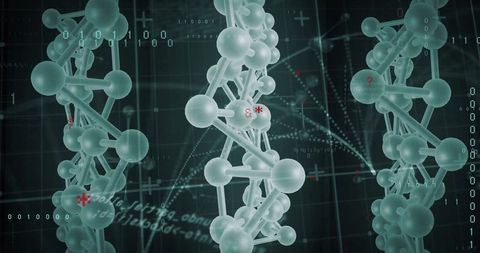 futuristic dna and molecular data technology interface - Download Free Stock Images Pikwizard.com