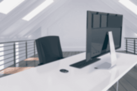 transparent isolated office desk with computer reflecting modern business concept - Download Free Stock Videos Pikwizard.com
