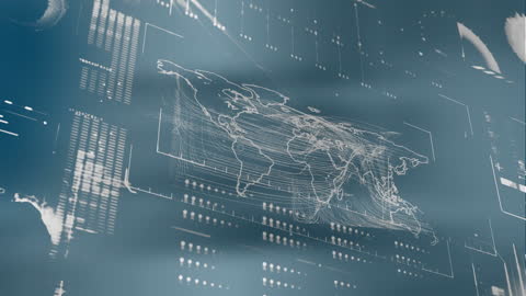 Digital World Map with Dynamic Data Visualization