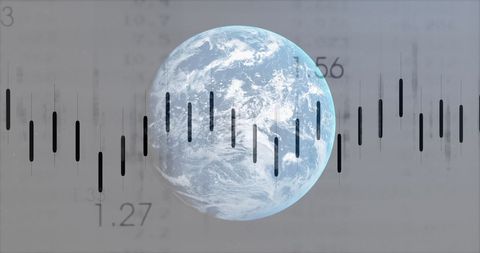 Global Financial Data Processing Concept with Earth Graphic - Download Free Stock Images Pikwizard.com
