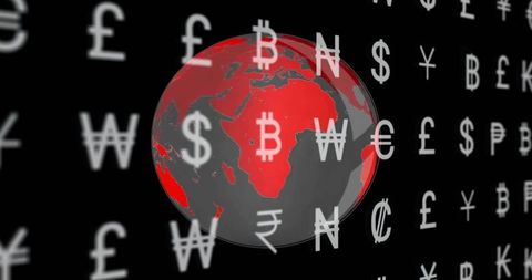 Global Financial Network with Currency Symbols on World Map - Download Free Stock Images Pikwizard.com