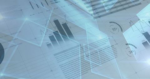 Futuristic Digital Interface with Data Charts Statistics - Download Free Stock Images Pikwizard.com