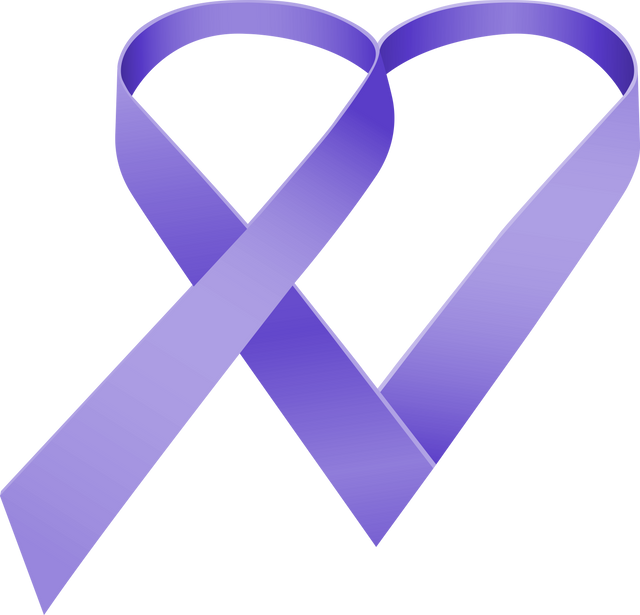 Purple Ribbon Heart Symbol on Transparent Background for Health Support - Download Free Stock Videos Pikwizard.com