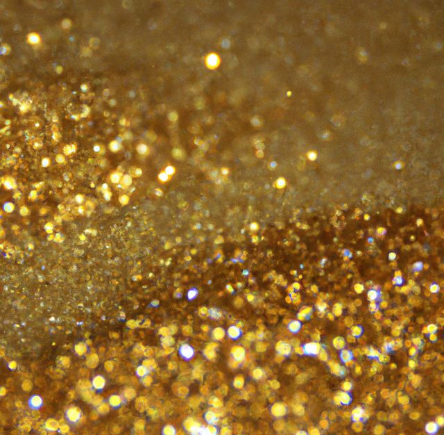 Image of close up of gold glitter particles background with copy space - Download Free Stock Photos Pikwizard.com