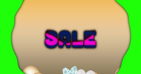 Retro Sale Banner on Gradient Background with Balloons