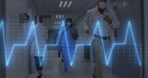 Healthcare Professionals Responding to Emergency in Hospital Corridor - Download Free Stock Images Pikwizard.com