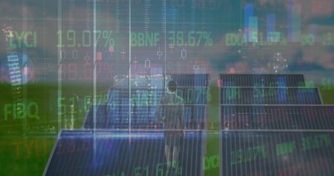 Innovative Solar Energy and Financial Growth Concept