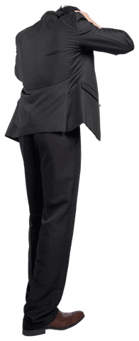 Transparent Stressed Businessman Holding Head Frustrated Mood