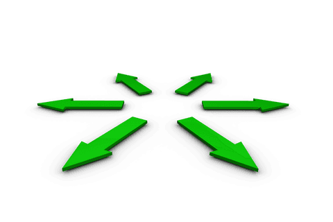 green arrows pointing in different directions over transparent background - Download Free Stock Videos Pikwizard.com