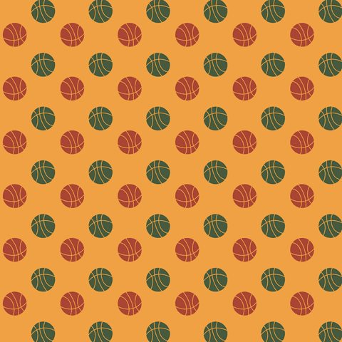 Seamless Transparent Pattern with Basketball Icons on Orange - Download Free Stock Videos Pikwizard.com