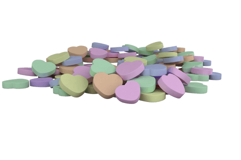 colorful heart-shaped pills on transparent background - Download Free Stock Videos Pikwizard.com