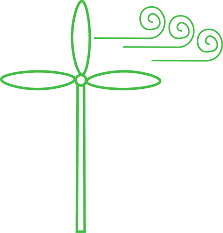 minimalist green wind turbine on transparent background - Download Free Stock Videos Pikwizard.com