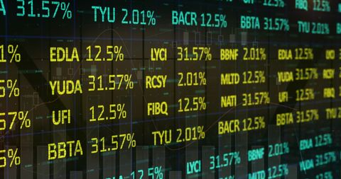 Dynamic Stock Market Financial Data Display over Black Background - Download Free Stock Images Pikwizard.com