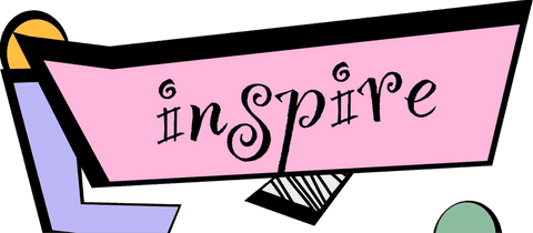 Geometric inspire text on transparent surface with abstract shapes