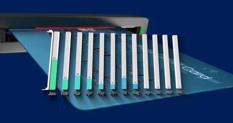 Futuristic technology concept visualizing data analysis