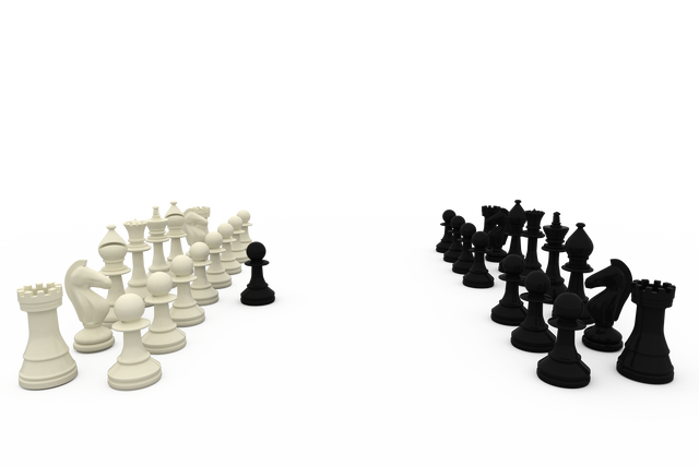 Transparent Chess Pieces with Black Pawn Switching to White Side - Download Free Stock Videos Pikwizard.com