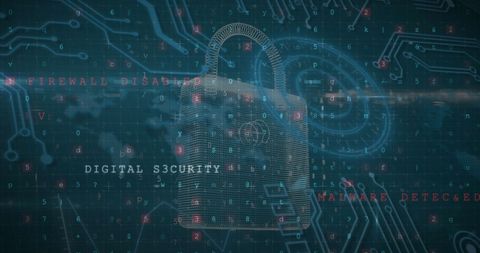 Cybersecurity Concepts with Digital Padlock and Code Interface - Download Free Stock Images Pikwizard.com