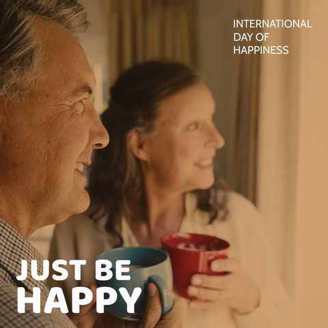 joyful senior couple celebrating international day of happiness - Download Free Stock Templates Pikwizard.com