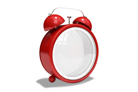transparent red alarm clock without clock face mockup - Download Free Stock Videos Pikwizard.com