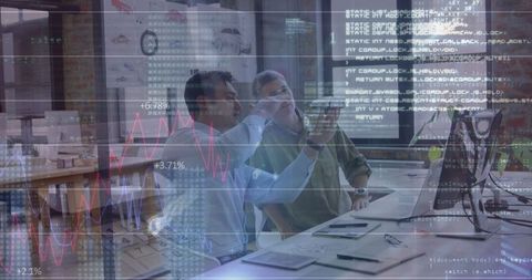 Engineers Discussing Car Model with Overlaid Statistical Data - Download Free Stock Images Pikwizard.com