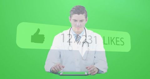 Doctor Engaging with Digital Technology for Patient Interaction