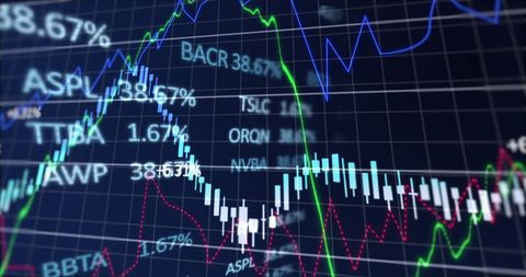 Dynamic Stock Market Graphs and Financial Data Visualization - Download Free Stock Images Pikwizard.com