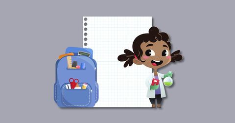Back to School Education Concept with Lab-Coated Student - Download Free Stock Images Pikwizard.com