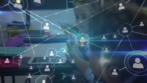 Students Engaging with Digital Network in Tech-Savvy Classroom